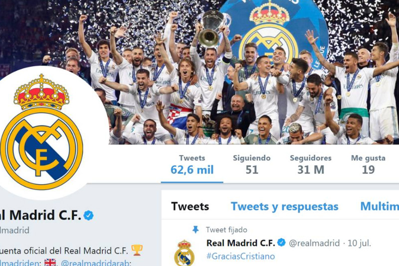 کریستیانو رونالدو از رسانه‌های اجتماعی رئال مادرید حذف شد