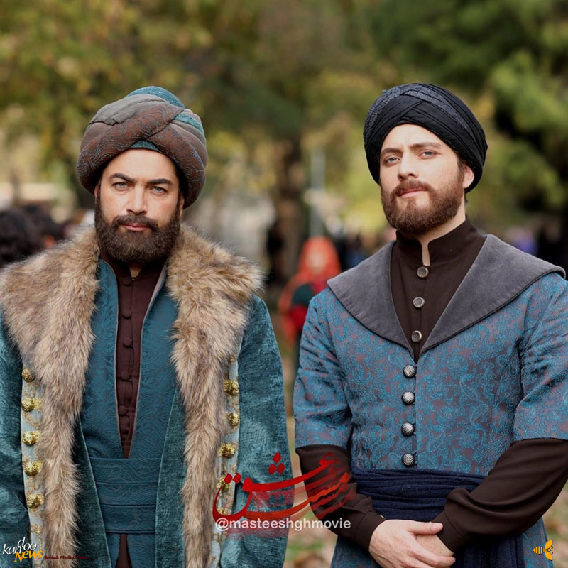 بوراک توزکوپاران در نقش سلطان ولد در کنار پارسا پیروزفر در نقش مولانا